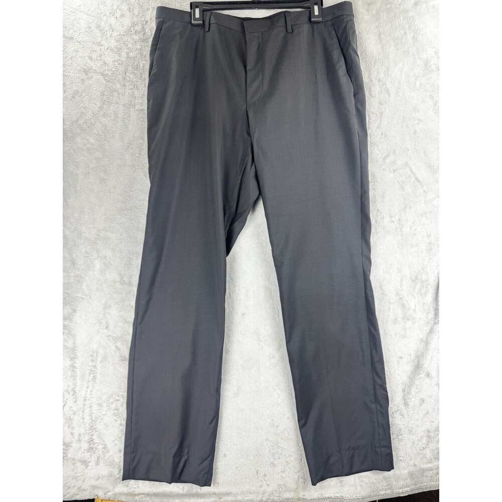 Hugo Boss Mens Dress Pants size 40 Black Regular Wool Fit Front old money